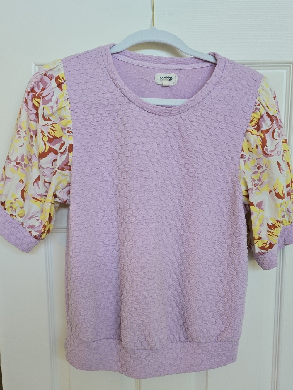 Periwinkle Puff-Sleeve Knit Top by Porridge ANTHROPOLOGIE